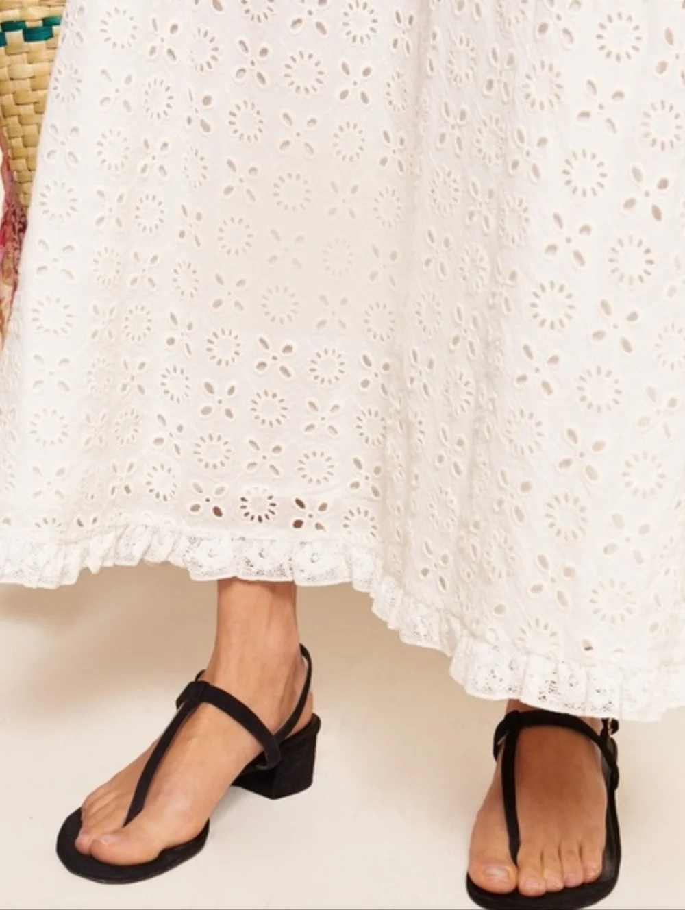 NWT Rixo Patsy Dress In Ivory eyelet Size US10 - Picture 6 of 17